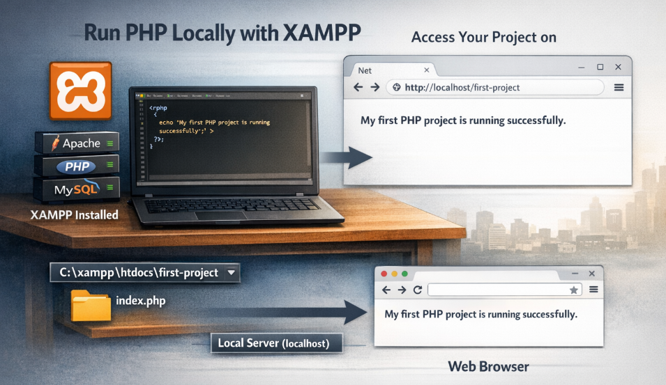 How to Run Your First PHP Project on Localhost (Step-by-Step Beginner Guide)
